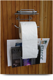 Держатель для туалетной бумаги большой с полкой для телефона и дополнительной полкой для печатной продукции
